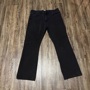 French Connection Jeans Women's 12 Black High Rise Straight Leg Classic Denim
